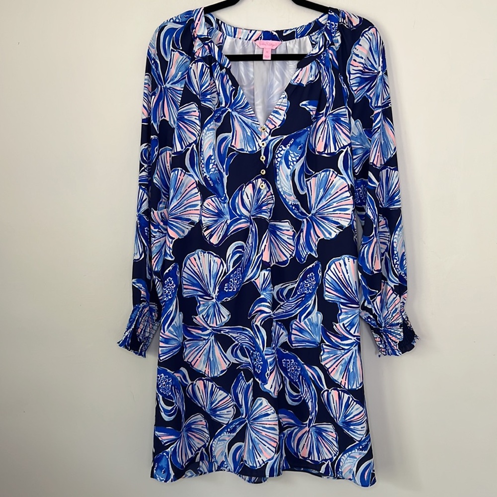 Lilly Pulitzer Blue Floral Mini Dress - Picture 3 of 11